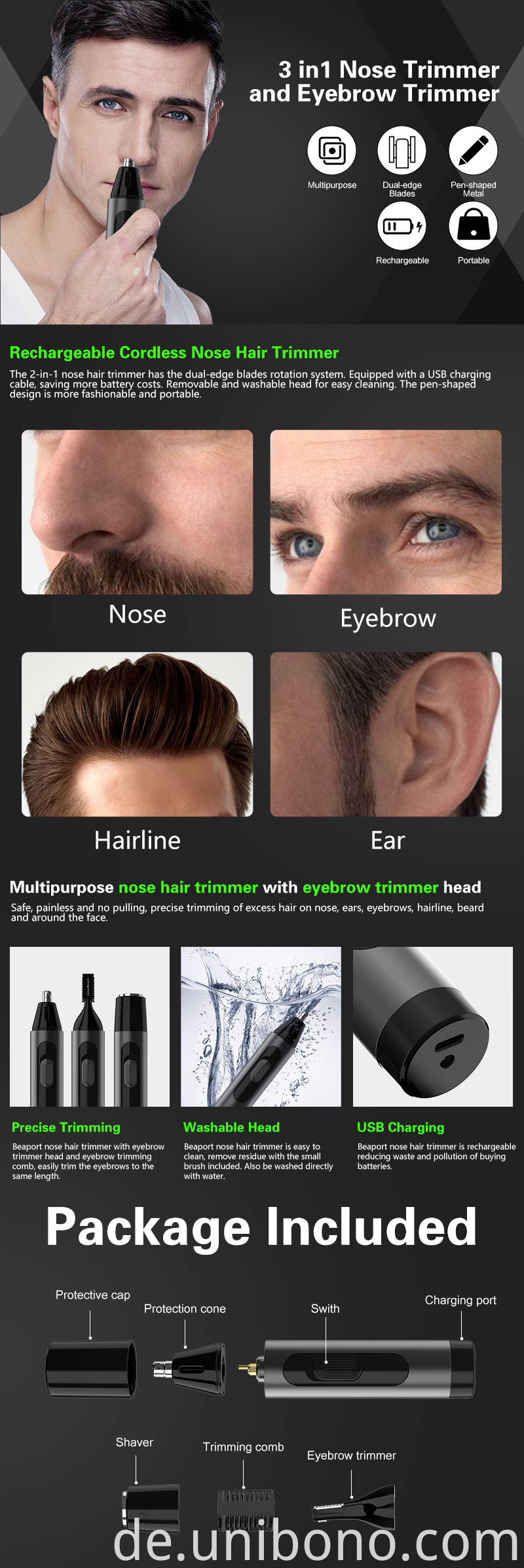 Eyebrow Ear And Nose Hair Trimmers